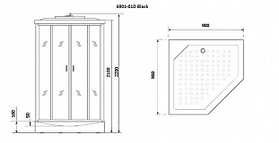 ������� ������ Niagara NG- 6901-01D BLACK (900�900�2200) �� �������� ������� � �. ������� �����